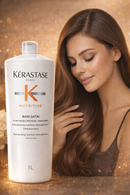 Kérastase Nutritive Bain Satin 1L – Shampoo Profissional para Cabelos Secos